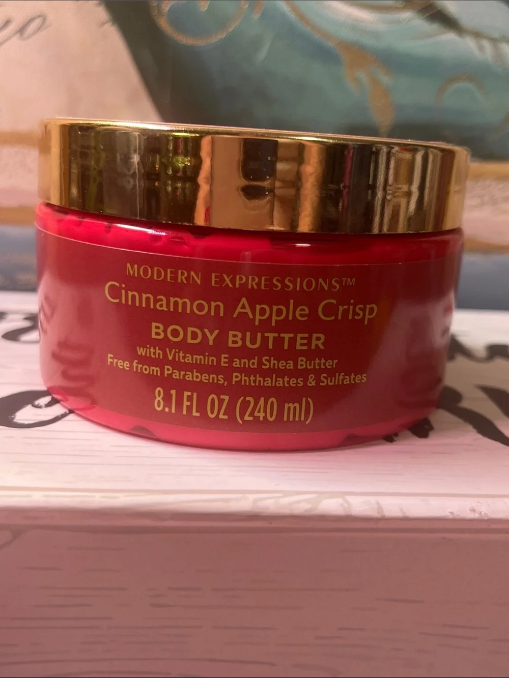 Modern Expressions Cinnamon Apple Crisp Body Butter - Red & Gold